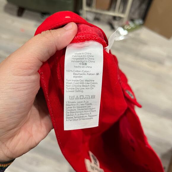 Madewell Bright Cherry Red Low-Slung Baggy Jeans Womens Size 27 NS909 Relaxed - Picture 7 of 11